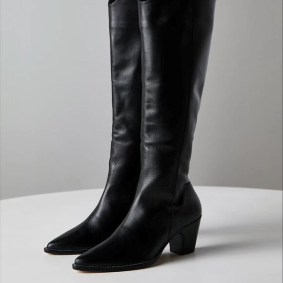 Rachel Comey Shoes - Rachel Comey Black Tall Leather Heeled Boots